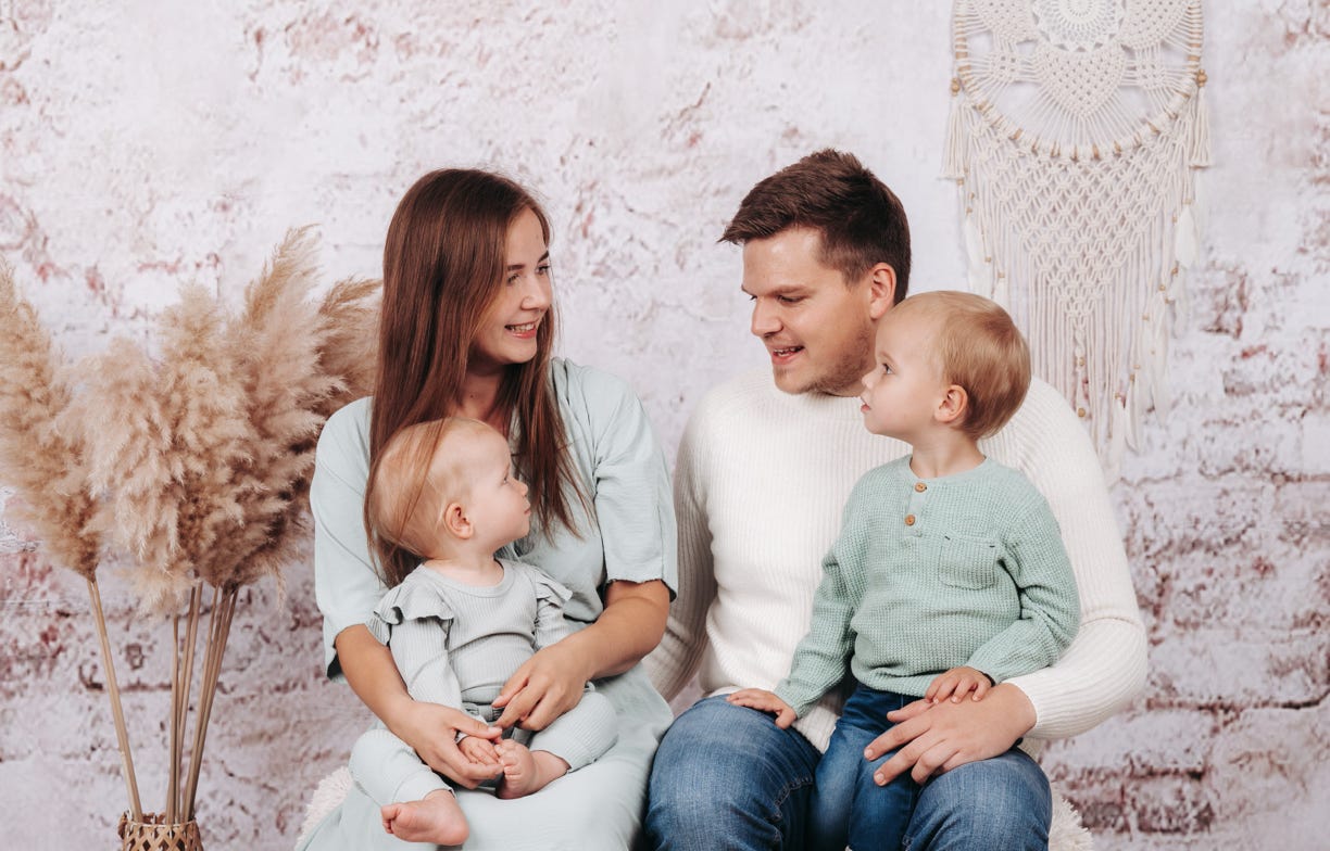 Angelina Sommer mit Ihrer Familie